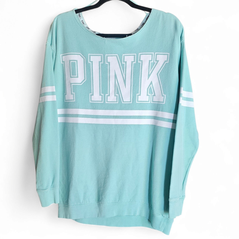 PINK Victoria's Secret Mint Green Sweatshirt Size XS